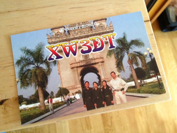 Laos QSL card.